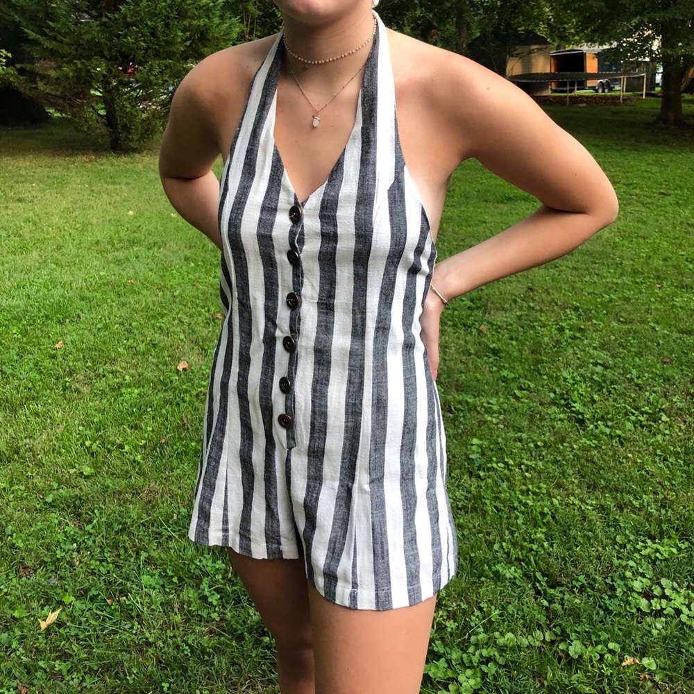 stripped romper